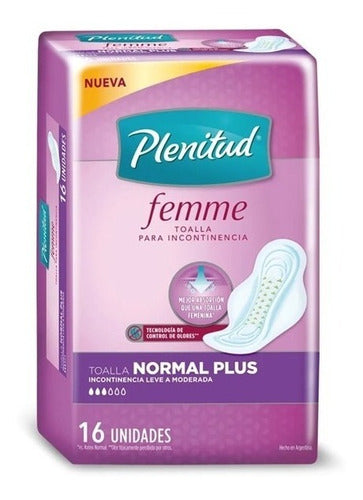 Plenitud Femme Toalla Normal Plus X 16 1