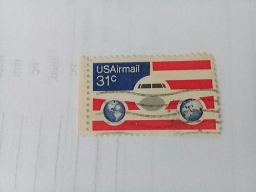 Selo Raro Postal Dos Usa Air Mail De 1977 0