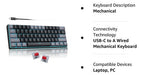 Camiysn 60% Mechanical Gaming Keyboard with Blue Backlight 6