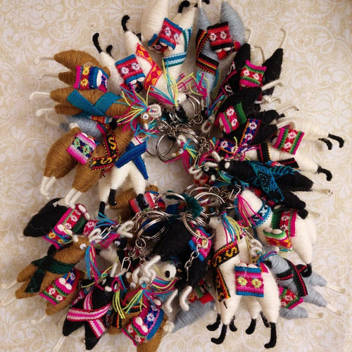 Set of 12 Assorted Giant Llama Keychains - Souvenirs from Aguayo 1
