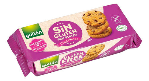 Gullón Choco Chip Gluten-Free Cookies 130 Gr Pack X3 1