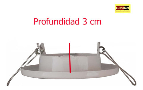 Ferrolux Spot Chapa Blanco Ferrolux Para Dicroica Oferta X2 2