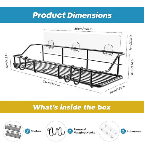 Kesol Adhesive Shower Caddy Shower Shelf Shower Organizer 1