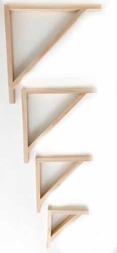 PyG Deco Wooden Brackets for Shelves 15x15 cm - Set of 4 0