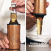 BruMate Hopsulator Bottle - Insulated Beer Bottle Cooler for 12 Oz Bottles - Steel Glitter Rose 3