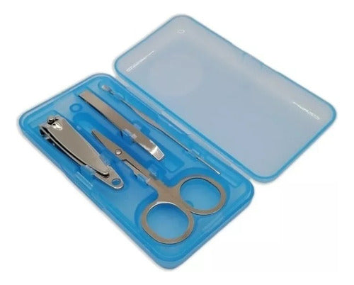 Mercadoflash Professional Manicure Set Stainless Steel in a Translucent Case 0