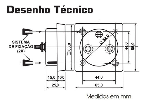 Amperímetro Analógico 3a Ligação Direta Qr65 - Renz (i) 1