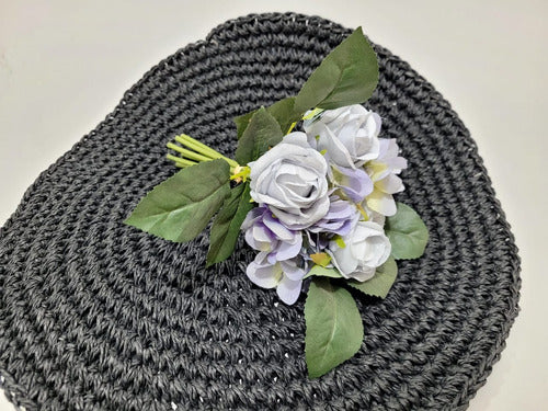 Artificial Decorative Lilac Roses Bouquet 1