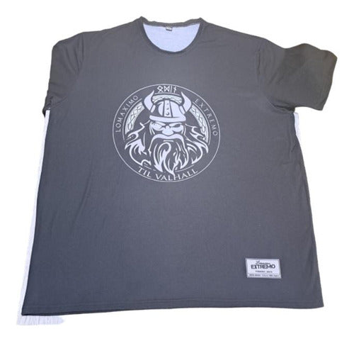 Special Size 6x Viking Design Gray/Black T-shirt 0