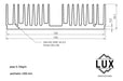 Aluar Disipador Aluminio 200w - Led Cob 13,5 X 20 Cm Mecanizado 1