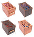 Dye 10 Wooden Tea Boxes with 2 Compartments Souvenir Fibrofacil C/té 0