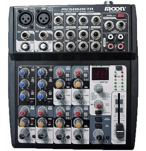 Moon MC 606 Beta Mixer Console with 6 Channels and 16 Digital Effects 0