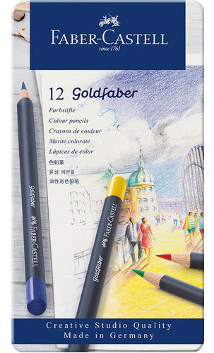 Lápiz Faber-castell Goldfaber Lata X 12 - Mosca 0