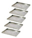 Set of 5 Aluminum Tray Plates 45x35x2 cm Bakery Oven 0