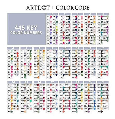 Artdot Cuentas Pintura Diamante 445 Colores (200u C/u) 89.000u 1