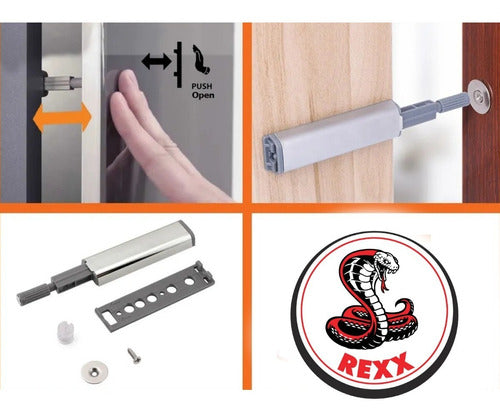 Rexx Magnetic Push Open Plastic Hinge 6