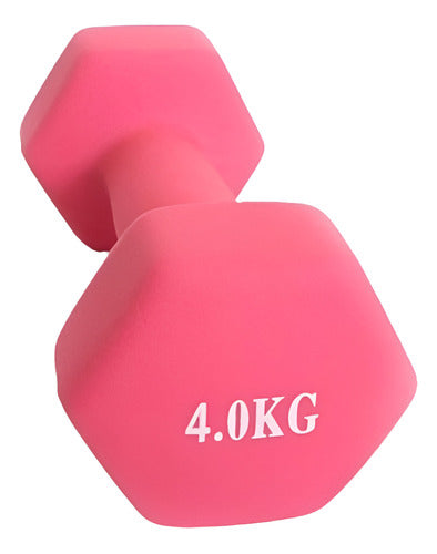 DTS Sport Hexagonal Neoprene Coated Dumbbell 4 Kg 0