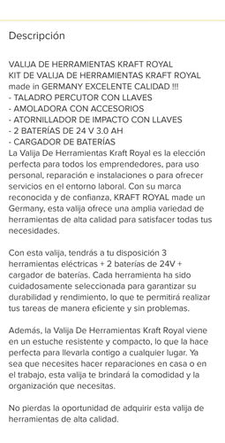 Valija De Herramientas Royal Kraft 0