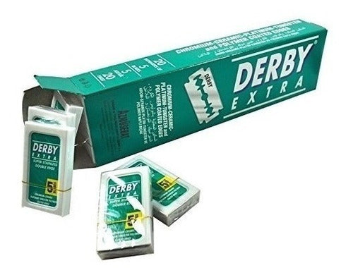 Hojas Afeitar Dobles Derby 100 Unidades Afeitado Barberia 1