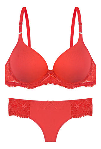 Angel Ane 2840. Set. Soft Cup Bra with Modal Base and Lace 4