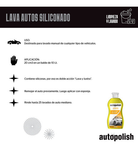 Autopolish Shampoo Lava Auto Siliconado 500 Ml + Regalo 1