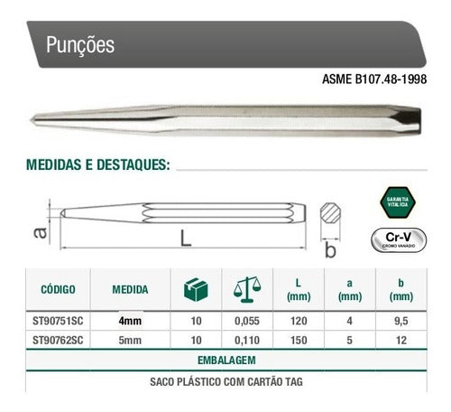 Punção De 4mm St907512sc - Sata 1