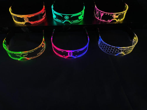 LED Robot Iron Anteojo Bright Glasses Premium Future Show X6 7