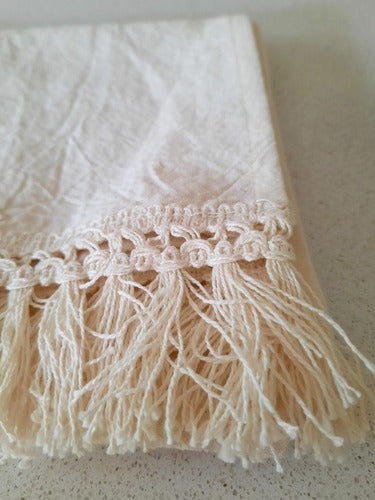 Tusor Table Runner with Fringe Finish 7