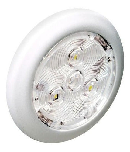 Luz De Cabine / Cortesia Em Abs - Branca - 3 Leds - Sobrepor 0