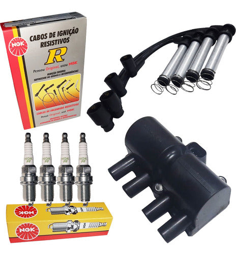 Ignition Kit Meriva Corsa2 Coil + Cables + Spark plugs NGK 0