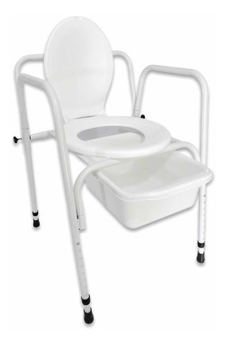 Romano Portable Folding Toilet with Adjustable Height and Backrest 2