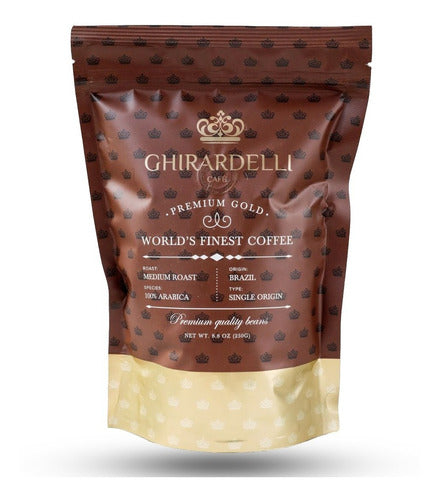 Ghirardelli Café Premium Brasil Tostado Molido O Grano 250g 0