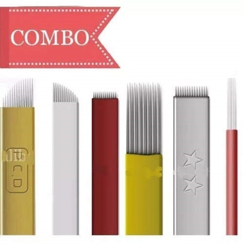 Complete Tebori Microblading Kit Needles Pigment Gauge Plus 6