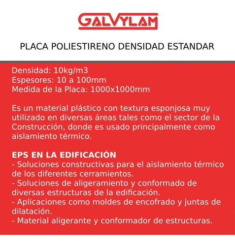 Expanded Polystyrene EPS Board 1m X 1m X 25mm Pickup in Caseros 7