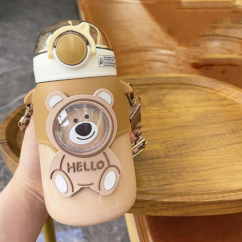 JADY'S SHOP Hello Baby Thermos Stainless Steel Kids Bottle with Straw 600ml 2