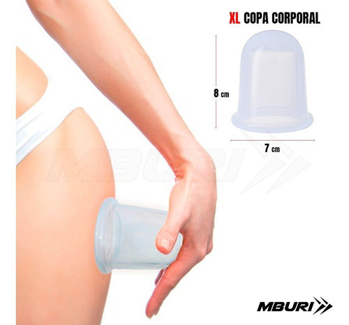 XL Silicone Body Cupping Set + Circulatory Drainage Body Oil - Anti-Cellulite 2