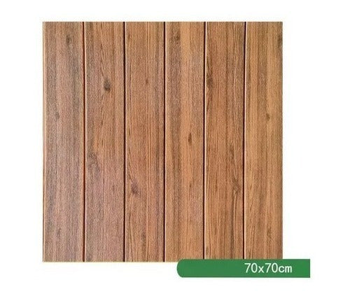 Out Pared Decorativa Autoadhesiva 3D X 10 Placas Madera Dlo 1