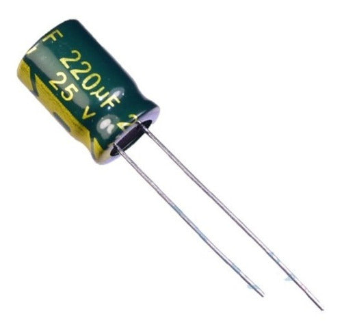 TecnoliveUSA Pack of 10 Electrolytic Capacitors 25V 220uF 0