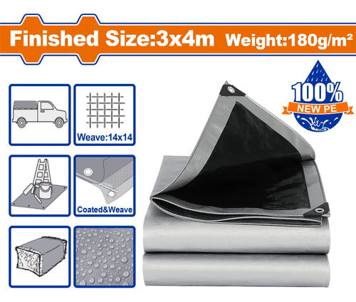 Wadfow Heavy-Duty Reinforced Tarp 3x4mt 180g/m2 WTQ8834 - L N F 0