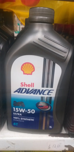 Aceite Shell Advance Ultra 100 % Sintetico 15w-50 Agrobikes 1