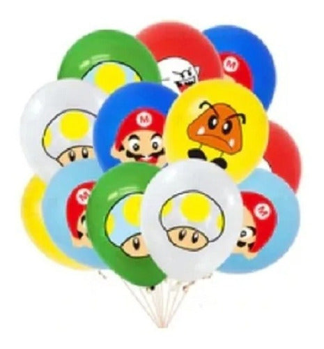 Anagram Super Mario Kit Pack of 10 Beautiful Latex Balloons 30cm! 3