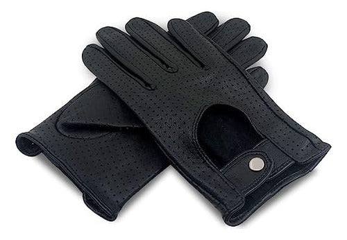 Zluxurq Full Mesh Leather Driving Gloves for Women 5