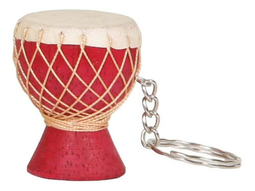 X8 Tambores Djembe Llavero Rojo 0