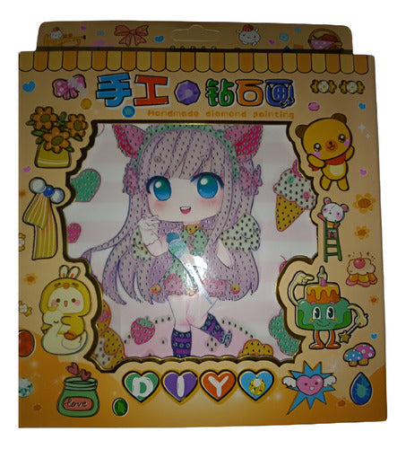 DIY Diamond Painting Complete Kit 17x17cm Girl and Ice Cream 0