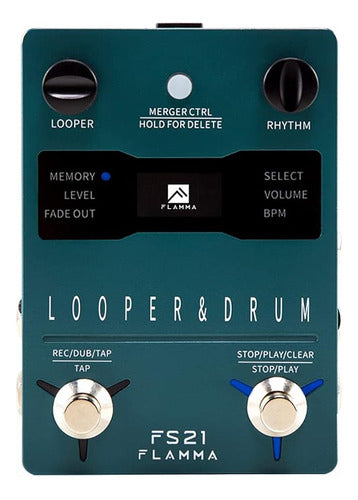 Flamma Fs21 Looper Pedal Drum Machine Stereo Guitar Loop Rec 3