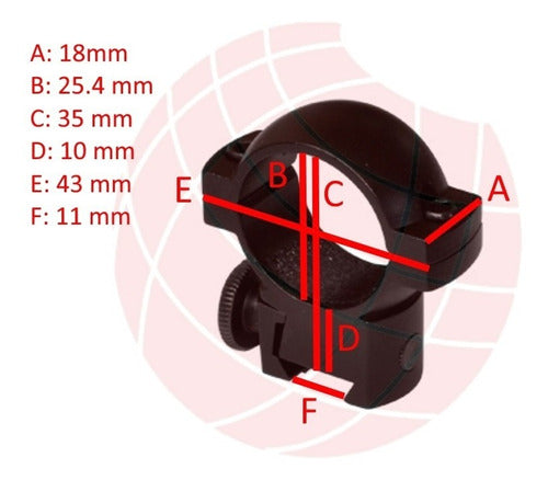 Montaje De Aluminio - Modelo 305 - Base 3/8 - Altura 10 Mm 1