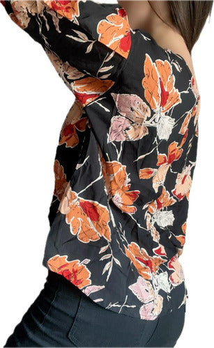 Printed Short Sleeve Blouse Women's Fashion Designs 3