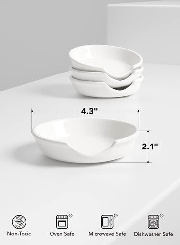 Le Tauci Ceramic Spoon Rest for Kitchen, 12.2 cm, Pure White 5