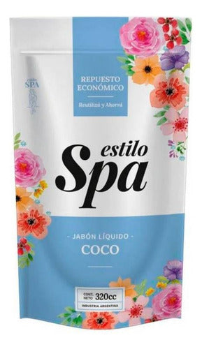 Estilo Spa 320ml Liquid Hand Soap Coconut Refill 0