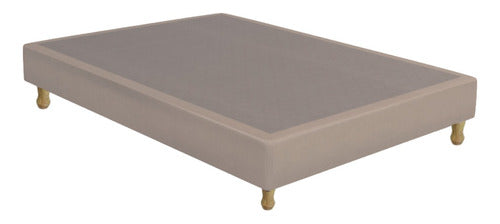 Ecocuero Base Box Sommier Color Crudo 130x190 2 Plazas 0